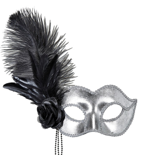 Widmann SRL Zilveren Venetiaans oogmasker voor carnaval en party