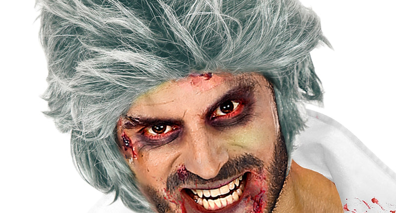 Widmann SRL Zombie Dracula pruik grijze haren