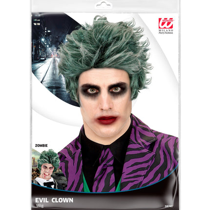 Widmann SRL Zombie Dracula pruik groen