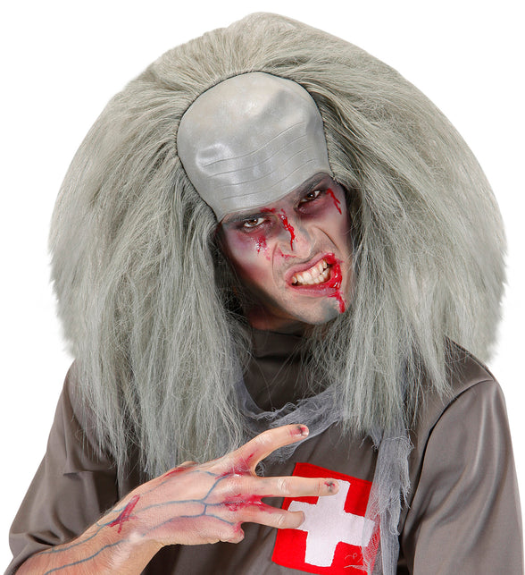 Widmann SRL Zombie professor pruik dokter grijs