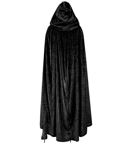 Widmann SRL Zwart fluwelen cape met kap 140cm Olivia