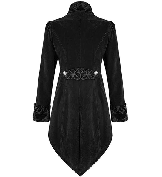 Widmann SRL Zwart fluwelen gothic jas dame Vera