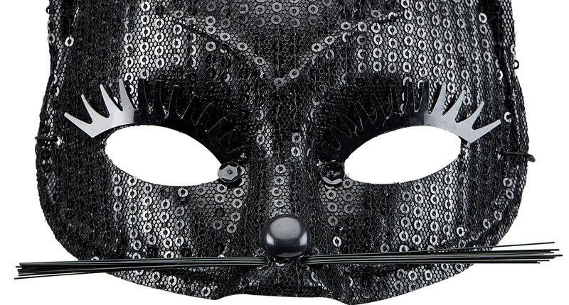 Widmann SRL Zwart katten oogmasker