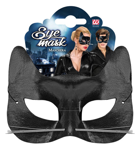 Widmann SRL Zwart katten oogmasker