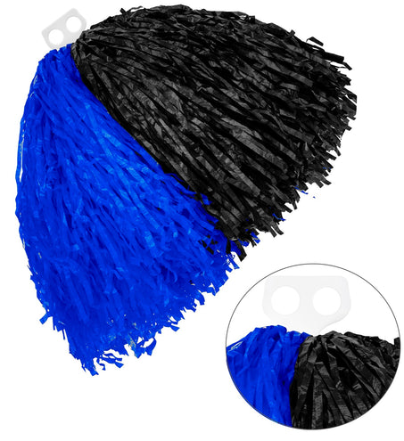 Widmann SRL Zwart met blauw pom pom cheerleader