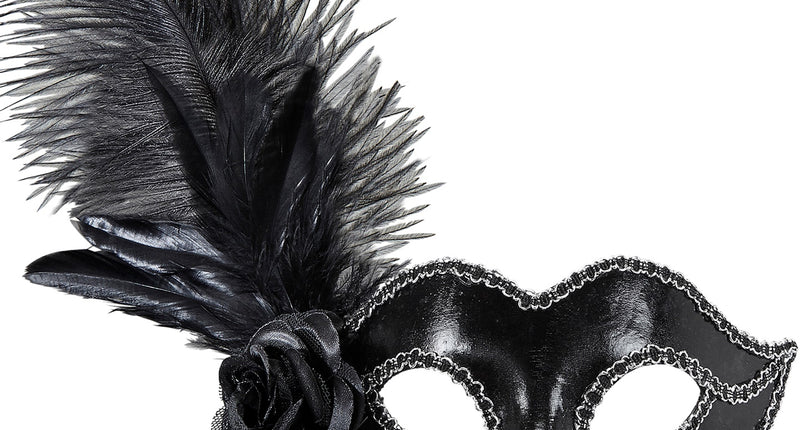 Widmann SRL Zwart oogmasker met roos