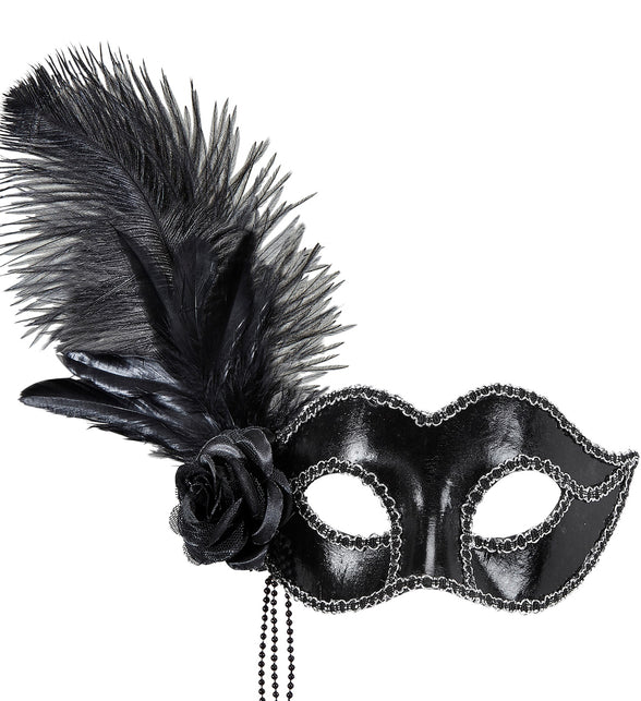 Widmann SRL Zwart oogmasker met roos