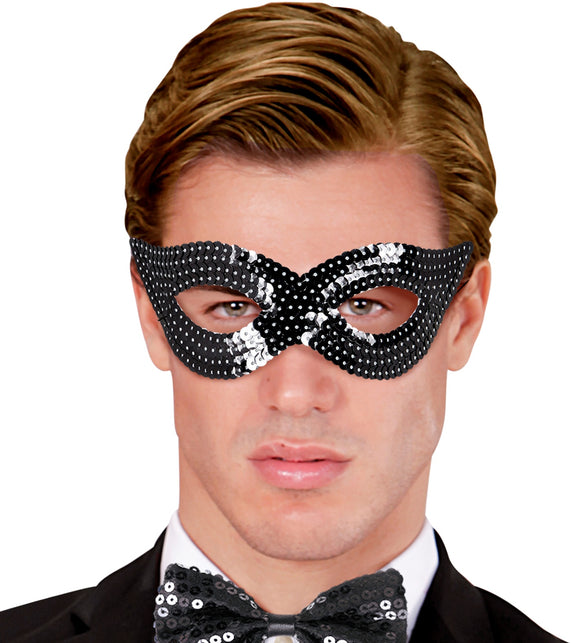 Widmann SRL Zwart oogmasker pailletten