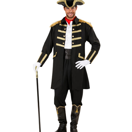 Widmann SRL Zwart piraten kostuum Gustaf heren
