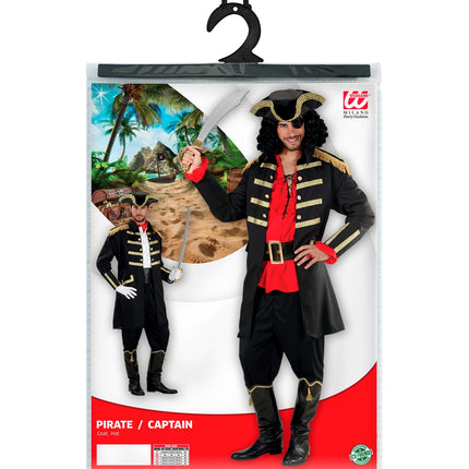 Widmann SRL Zwart piraten kostuum Gustaf heren