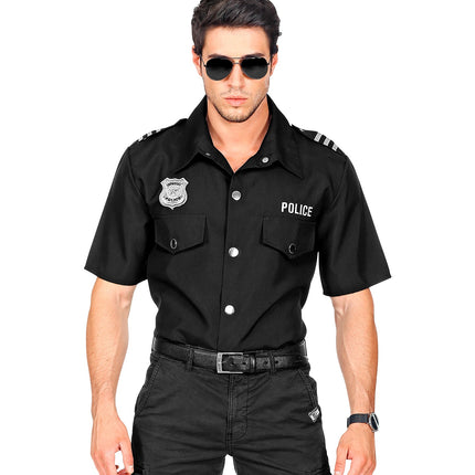 Widmann SRL Zwart politie agent shirt