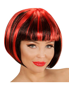 Widmann SRL Zwart rode boblijn pruiken