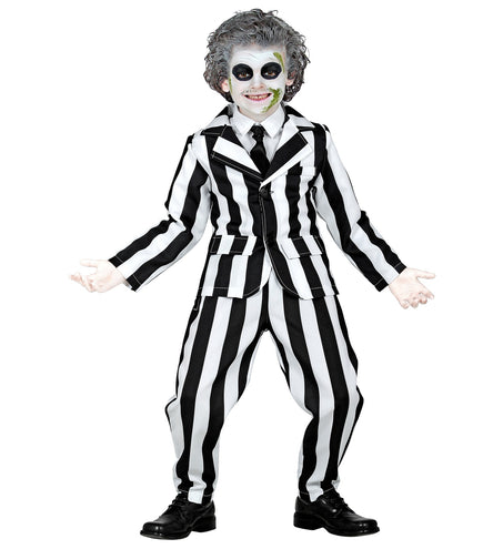 Widmann SRL Zwart wit gestreept kostuum kinderen