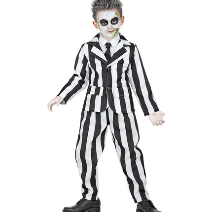 Widmann SRL Zwart wit gestreept kostuum kinderen