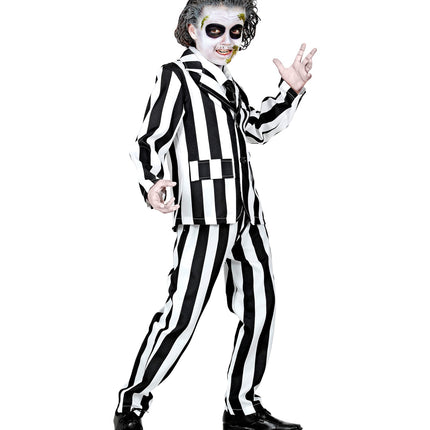 Widmann SRL Zwart wit gestreept kostuum kinderen