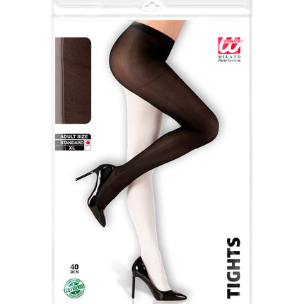 Widmann SRL Zwart witte panty