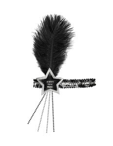 Widmann SRL Zwart zilver Happy New  Year haarbandje