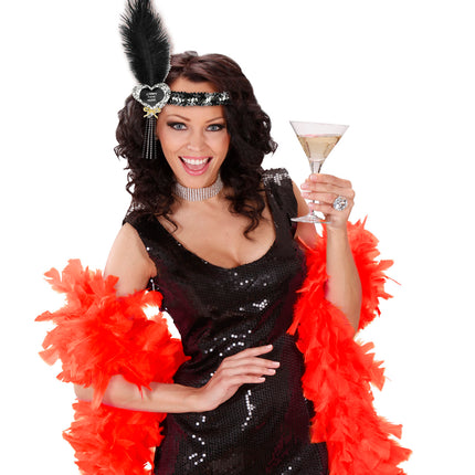 Widmann SRL Zwart zilveren nieuwjaars haarbandjes