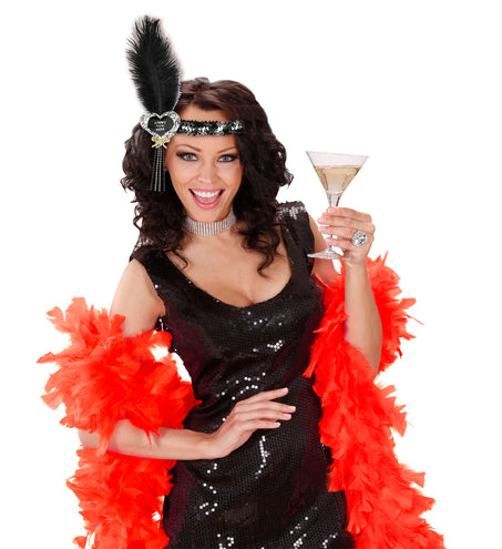 Widmann SRL Zwart zilveren nieuwjaars haarbandjes