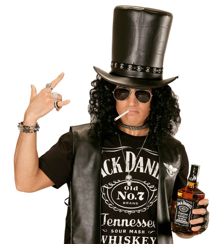 Widmann SRL Zwart zilveren spikes armbandjes