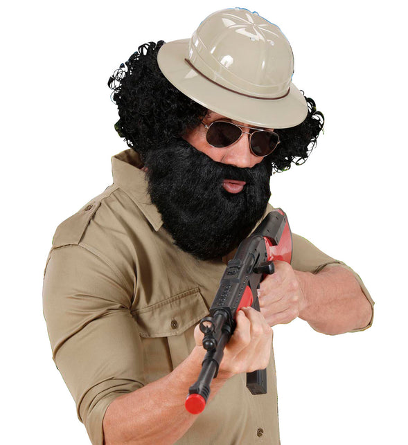 Widmann SRL Zwarte baard jungle safari