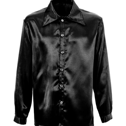 Widmann SRL Zwarte blouse disco Bart heren