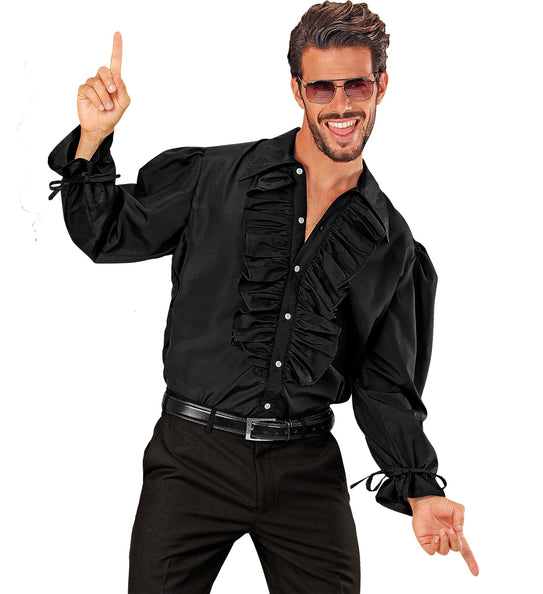 Widmann SRL Zwarte blouse met ruches