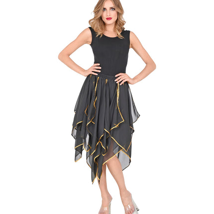 Widmann SRL Zwarte chiffon rok