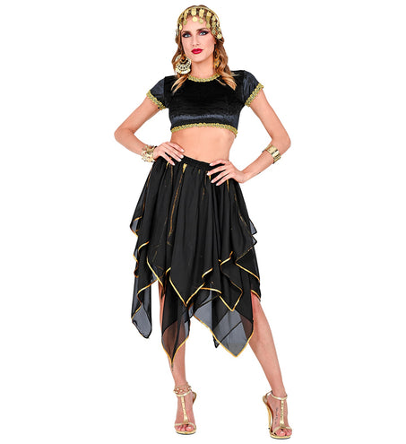 Widmann SRL Zwarte chiffon rok