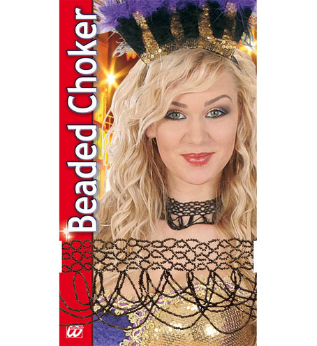 Widmann SRL Zwarte Choker Met Pareltjes