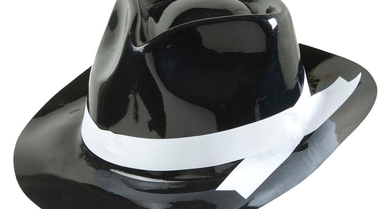 Widmann SRL Zwarte gangster hoed Al Capone plastic