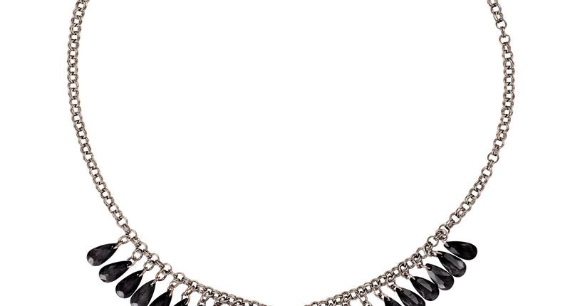 Widmann SRL Zwarte gothic ketting met kruis