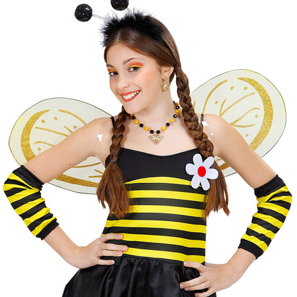 Widmann SRL Zwarte haarband tiara bollen Belly