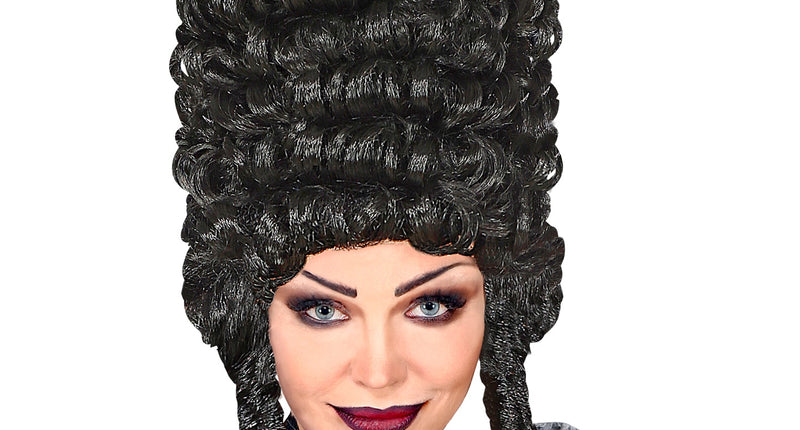 Widmann SRL Zwarte hoge pruik gotiek