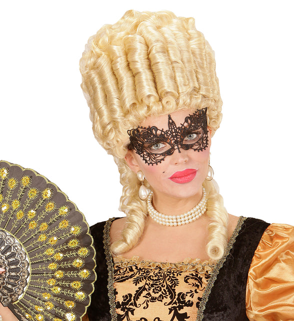 Widmann SRL Zwarte kanten oogmaskers