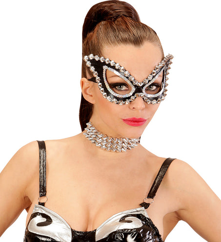 Widmann SRL Zwarte katachtige oogmaskers