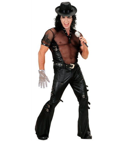 Widmann SRL Zwarte lederlook broek Max