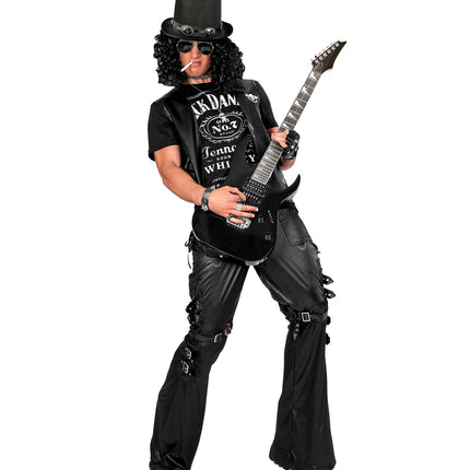 Widmann SRL Zwarte lederlook broek Max