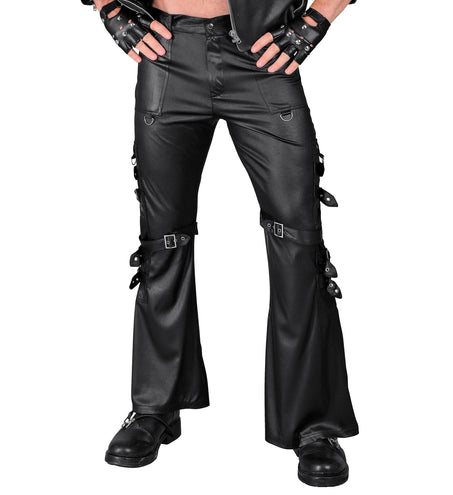 Widmann SRL Zwarte lederlook broek Max