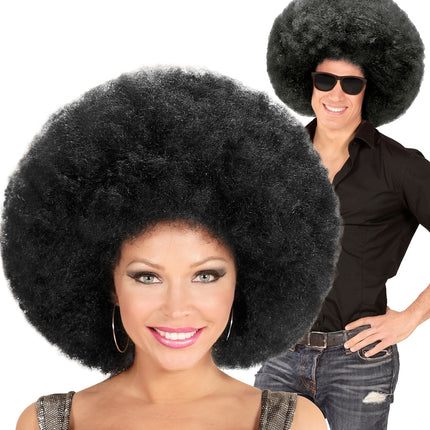 Widmann SRL Zwarte oversized Afro pruik