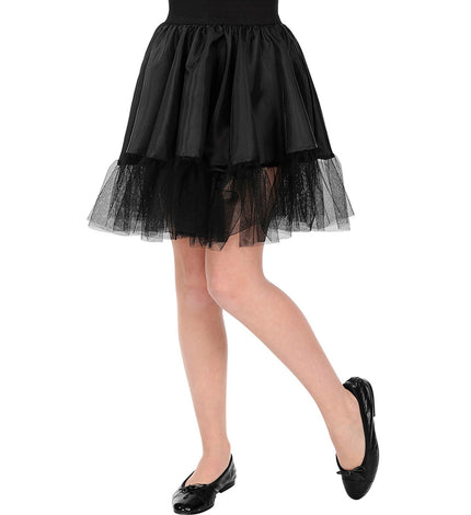 Widmann SRL Zwarte petticoat kind one size