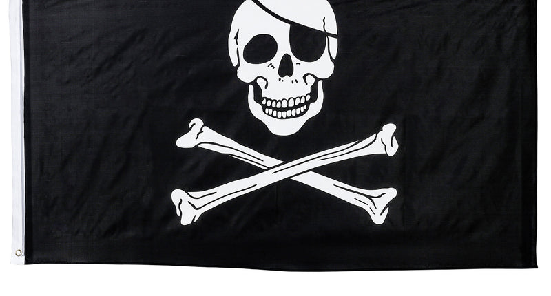 Widmann SRL Zwarte piratenvlag doodshoofd