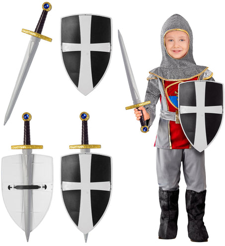 Widmann SRL Zwarte ridder zwaard en schild