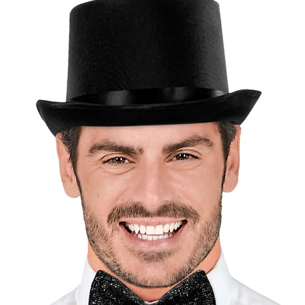 Widmann SRL Zwarte satijnen hoge hoed
