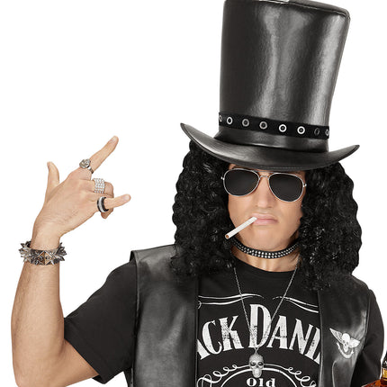 Widmann SRL Zwarte zombie hoge hoed