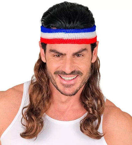 Widmann SRL Zweetband met haar rood/wit/blauw Pim