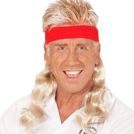 Widmann SRL Zweetband rood met blond haar