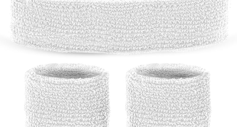 Widmann SRL Zweetbanden set wit