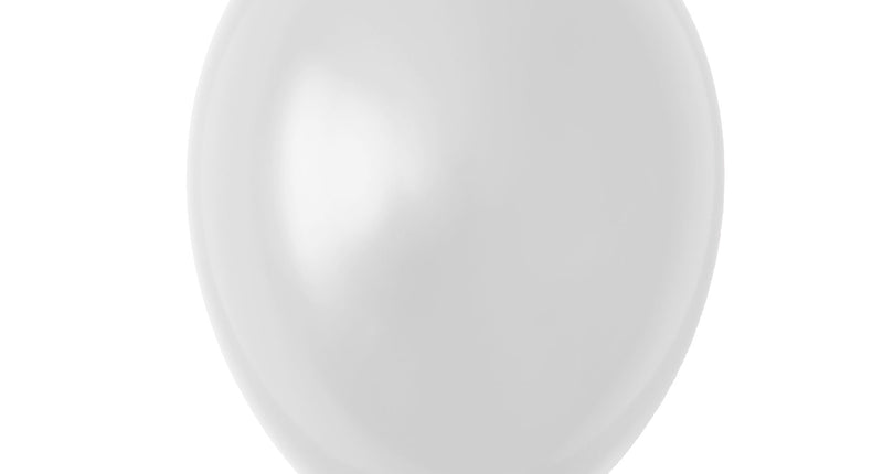 Witte latex ballon van 30 cm, rond model in effen wit voor feest en bruiloft
