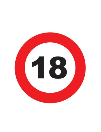 Funny Fashion 18 jaar verkeersbord bierviltjes